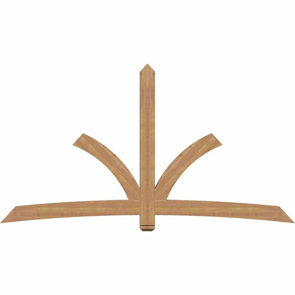 Ekena Millwork Davenport Timber Gable Bracket, Western Red Cedar, 108"W x 58"H x 3 1/2"D x 5 1/2"F, 13/12 Pitch GBW108X58X0406DAV00SWR - main